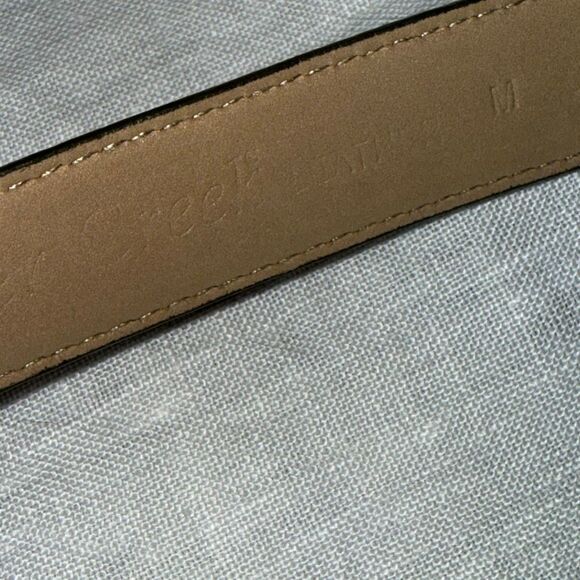 Coldwater Creek Green Croc Embossed Leather Belt Ornate Gold Buckle Medium Y2K main image 6